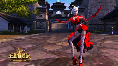 图片: 图2：16红条纹蝴蝶蕾丝女装.jpg