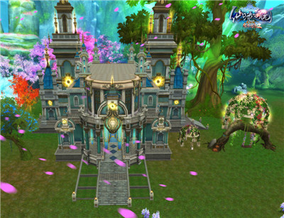 图片: 图9：《完美国际2》新版“仙境奇园”家园截图：宏伟楼宇.jpg