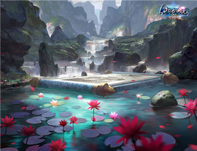 图片: 图3：《完美国际2》新版”仙境奇园”画岛原画.jpg